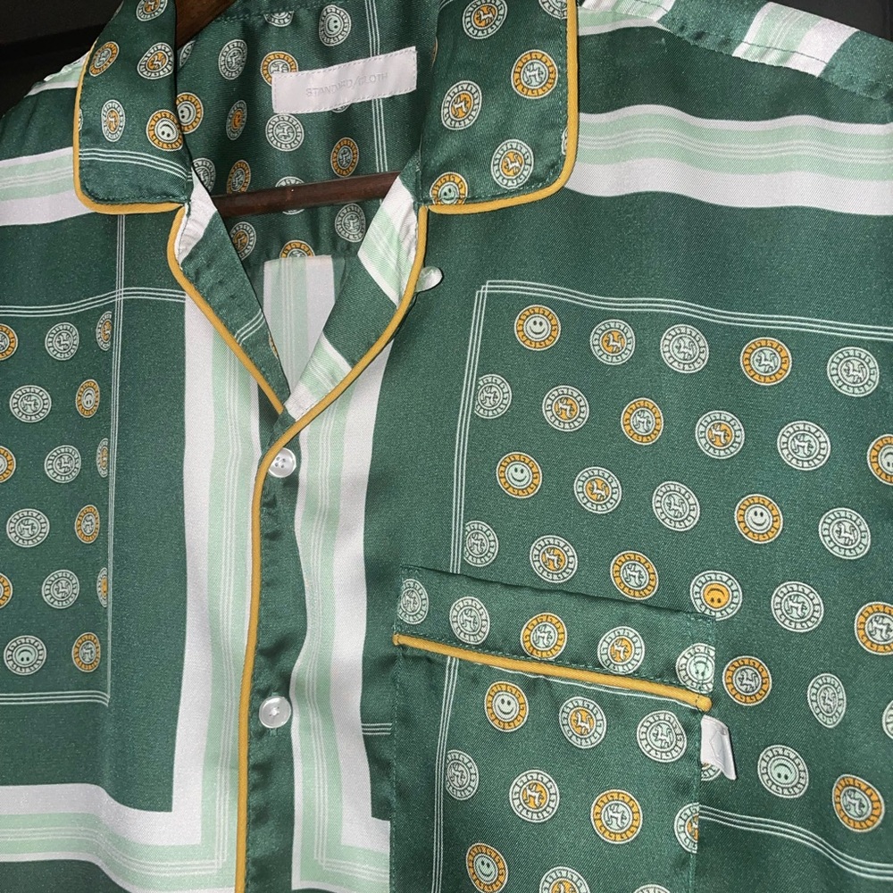 Urban outfitters Satin Cloth piped shirt